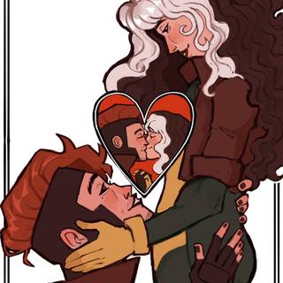 Gambit and Rogue wallpaper