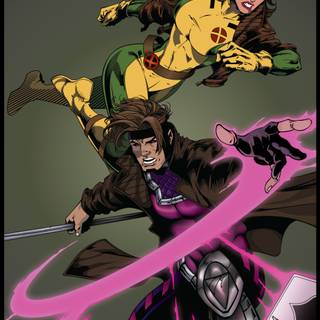 Gambit and Rogue wallpaper