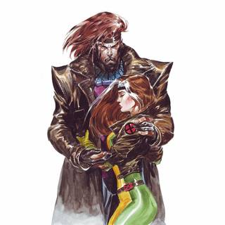 Gambit and Rogue wallpaper