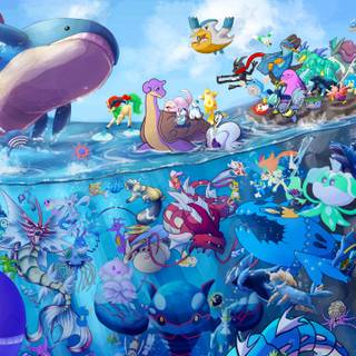 3440x1440 Pokémon wallpaper