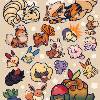 Pokémon doodle wallpaper