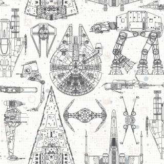 Star Wars drawing wallpaper