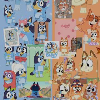 Cartoon stickers wallpaper