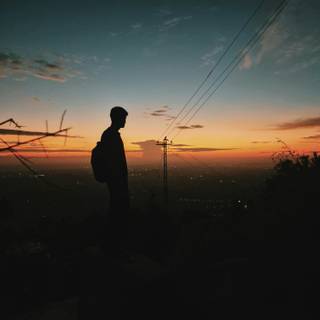 Alone boy sunset wallpaper