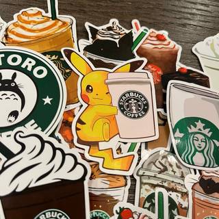 Cartoon stickers wallpaper