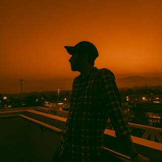 Alone boy sunset wallpaper