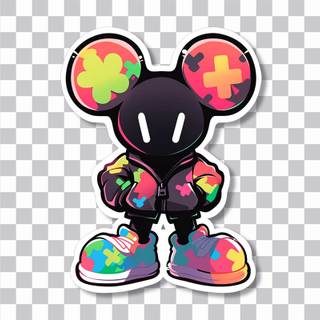 Cartoon stickers wallpaper