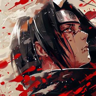 Itachi blood wallpaper