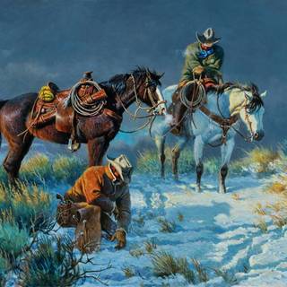 Cowboy art wallpaper