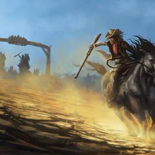 Cowboy art wallpaper