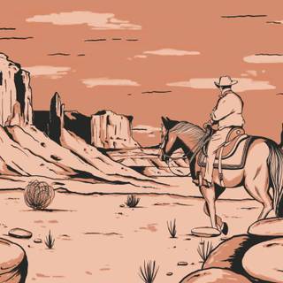 Cowboy art wallpaper