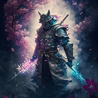 Cherry Blossom samurai wallpaper