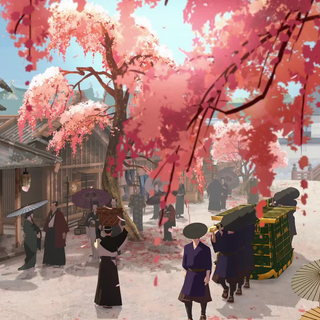 Cherry Blossom samurai wallpaper