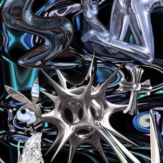 Abstract chrome wallpaper