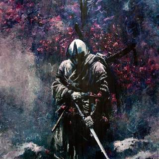 Cherry Blossom samurai wallpaper