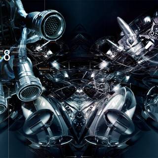 Abstract chrome wallpaper