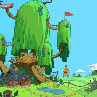 Adventure Time Tree House wallpaper