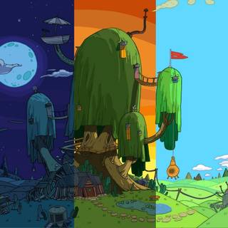 Adventure Time Tree House wallpaper