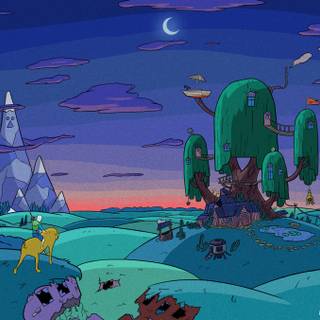 Adventure Time Tree House wallpaper
