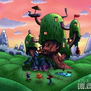 Adventure Time Tree House wallpaper