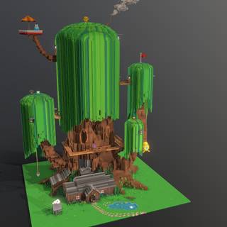 Adventure Time Tree House wallpaper