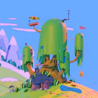 Adventure Time Tree House wallpaper