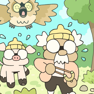Hermit and Pig wallpaper