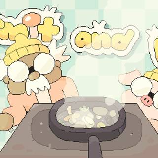 Hermit and Pig wallpaper