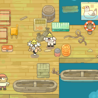 Hermit and Pig wallpaper