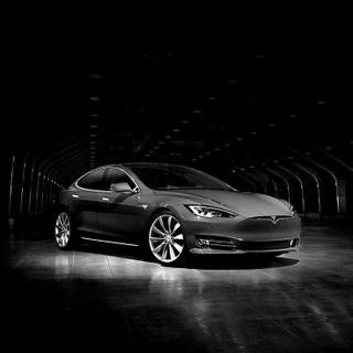 Black Tesla model 3 wallpaper