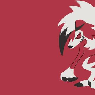 Red Lycanroc wallpaper