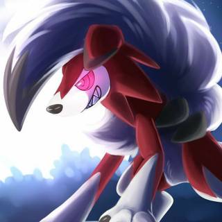 Red Lycanroc wallpaper