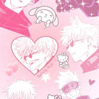 Gojo pink wallpaper