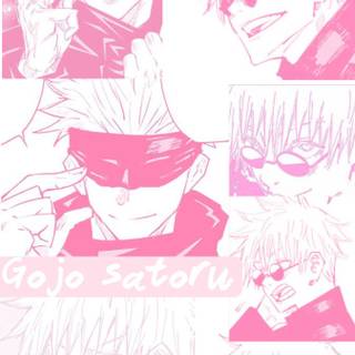 Gojo pink wallpaper