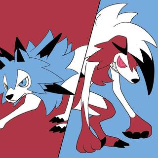 Red Lycanroc wallpaper