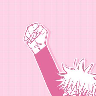 Gojo pink wallpaper