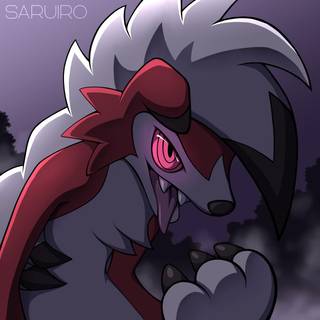 Red Lycanroc wallpaper