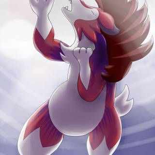 Red Lycanroc wallpaper