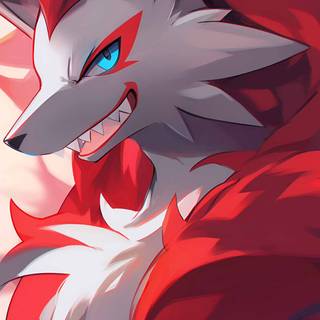 Red Lycanroc wallpaper