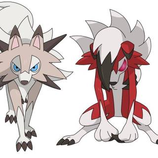 Red Lycanroc wallpaper