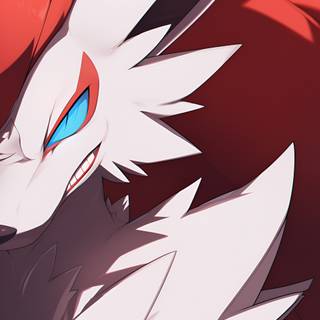 Red Lycanroc wallpaper