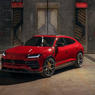 Red Lamborghini Urus wallpaper
