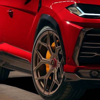 Red Lamborghini Urus wallpaper
