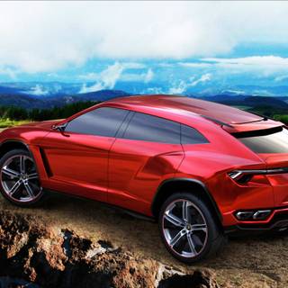Red Lamborghini Urus wallpaper