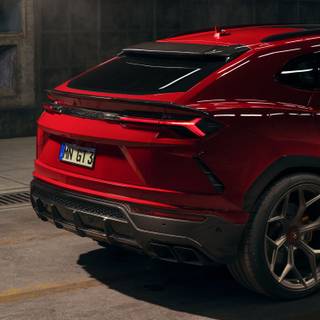 Red Lamborghini Urus wallpaper