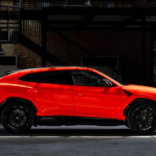 Red Lamborghini Urus wallpaper