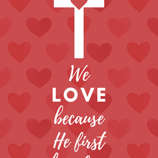Christian Valentines Day aesthetic wallpaper