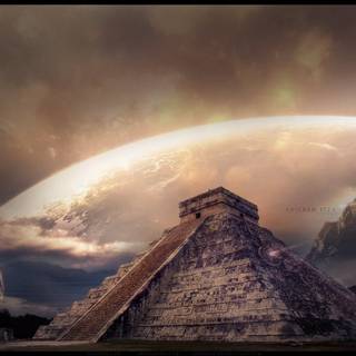 Mexican pyramids wallpaper