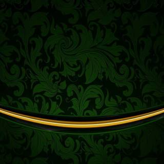 Dark green and gold wallpaper