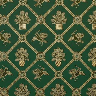 Dark green and gold wallpaper
